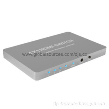 Super-slim HDMI 4x1 Switch with Remote Control, Supports Uncompressed Audio, 3D, Full HD 1,080P/60Hz